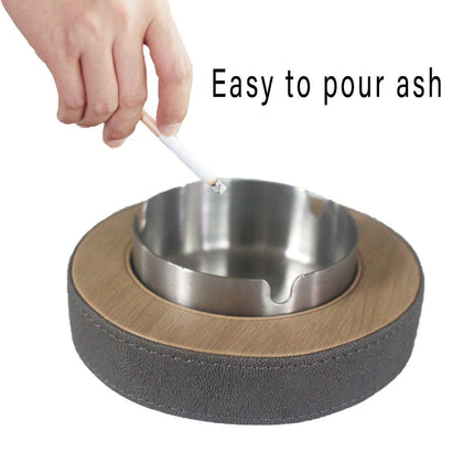 Leather Tissue Box Holder Decorative Storage Box with Ashtray for Hotel Use