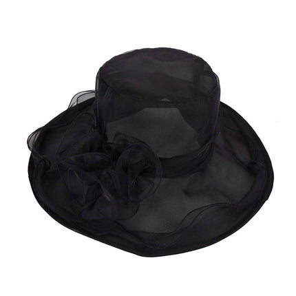 Ladies Large Brim Sun Hat Lightweight Bowler Hat Summer Beach Outdoor Protection