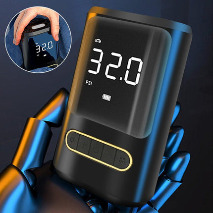 Portable Mini Car Air Pump USB Wireless Rechargeable Tire Inflator withLED Light
