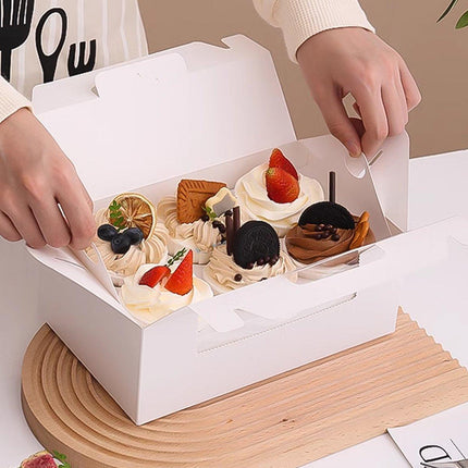 25pcs Portable Cupcake Packaging Box with Transparent Window for Easy Opening