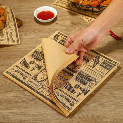 200X Oil Absorbing Paper Food Frying Grease-Proof Food Wrapper Wrapper Sandwich