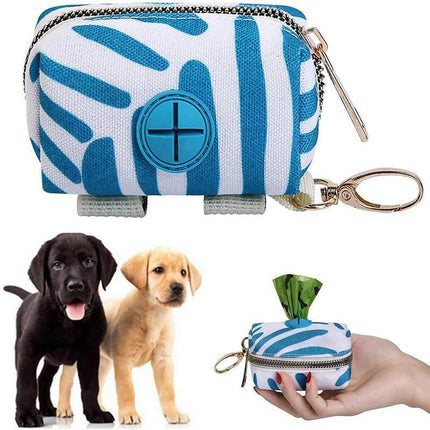 Secure and stylish dog poop bag holder for outdoor use.