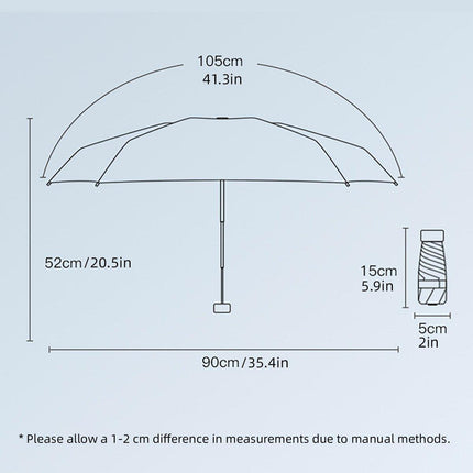Mini Pocket Umbrella Anti-UV Sun/Rain Windproof 6 Folding Ultra Light Umbrella