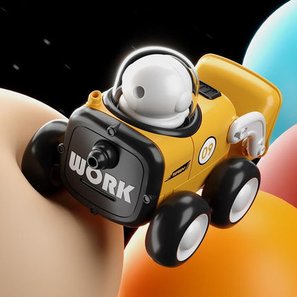 Astronaut Inertial Engineering Vehicle with Whistle Cartoon Shaped Kids Car Toys - Aimall
