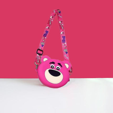 Toy Story Lotso Silicone Bag Messenger Bag Coin Purse Cute Mini Bag cartoon gift AU - Aimall