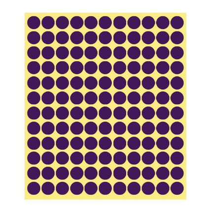8/13/25/50mm Colour Sticker Dots Adhesive Round Labels Circular Scrapbooking Purple - Aimall