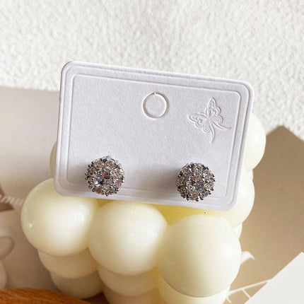Spin Snowflake Stud Earrings for Women Winter Fashion Jewelry Festive Gift