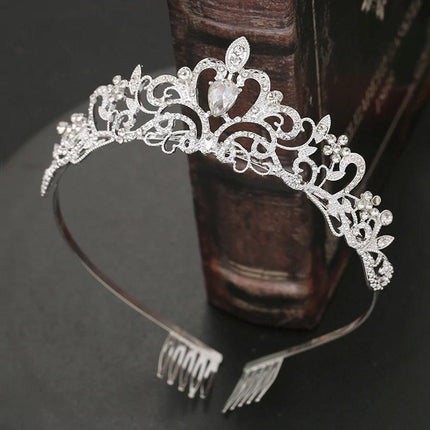 Princess Rhinestone Queen Hair Tiara Headband Hair Accessories Crystal Crown