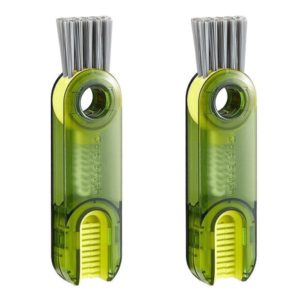 1/2pcs 3-in-1 U Shaped Bottle Thermos Cup Cleaning Brush with Rotating Heads