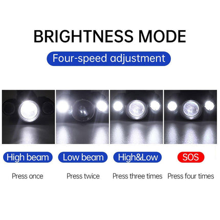1pc Bike Front Rear LED Lights Set Mountain Bicycle USB Rechargeable Torch Lamp No Battery