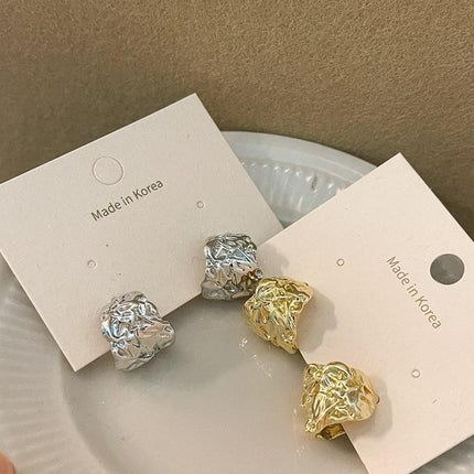 Girl Stud Earrings Korean Style Earrings Metal Ear Studs Women C Shape Earrings - Aimall