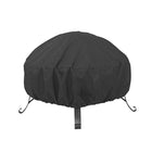 210D Outdoor Round Fire Pit Cover Garden BBQ Grill Bucket Pritector Waterproof - Aimall