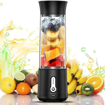Portable Electric Fruit Juicer Smoothie Blender USB Rechargeable Travel Bottle - Aimall