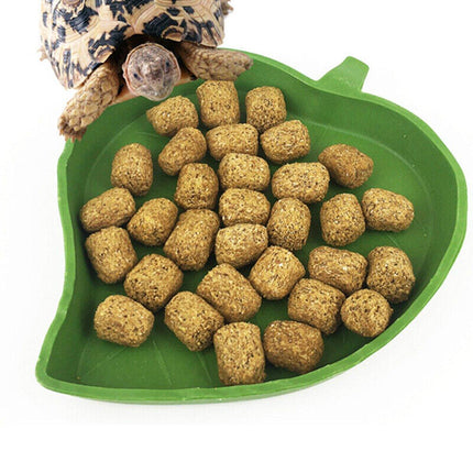 Leaf Shape Reptile Feeding Dish - Natural Food and Water Bowl
