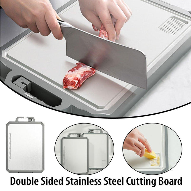 Stainless Steel Double Sided Cutting Board Thawing Board Household Kitchen Tool