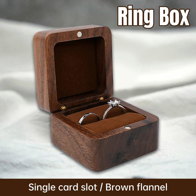 Wooden Jewelry Box Ring Holder Trinket Storage Organizer Keepsake Case Gifts