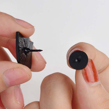50PCS Black Butterfly Pin Backs Plastic Locking Caps for Badges Lapel Pins Brooches
