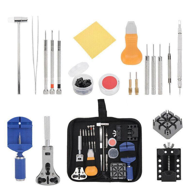 21Pcs Watch Repair Kit Tool Removal Spring Bar Battery Replacement Carrying Bag - Aimall