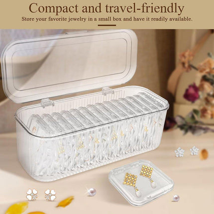 15pcs Transparent Storage Box Jewelry Organizer Bracelet Necklace Anti-Oxidation