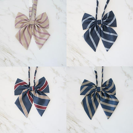 For Women School Uniform Checkered Lovely Sailor Style JK Japanese Collar BowTie - Aimall