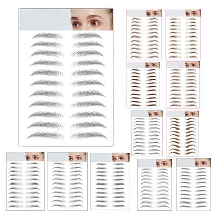 3D Hair-Like Stick-On Authentic Eyebrows Waterproof Eyebrow Tattoo Sticker Au - Aimall