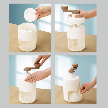 Hand Crank Ice Crusher Machine Shaver for Smoothies Slushies Milkshakes Desserts