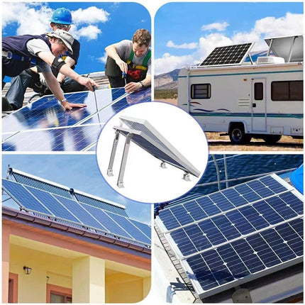 Adjustable Solar Panel Mounting Brackets 15-30 Degrees Aluminum Roof PV Support