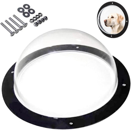 Dog Porthole Window Round Transparent for Fence Pet Peek Look Out Durable Dome - Aimall