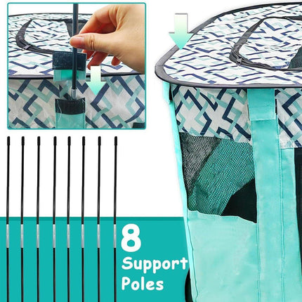 Foldable Cat Dog Kennel Pet Delivery Cage Portable Pet Fence Tent