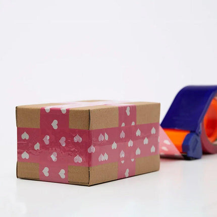 5pcs Cute Personality Packing Sealing Tape Adhesive Heart Design Colourful Glue