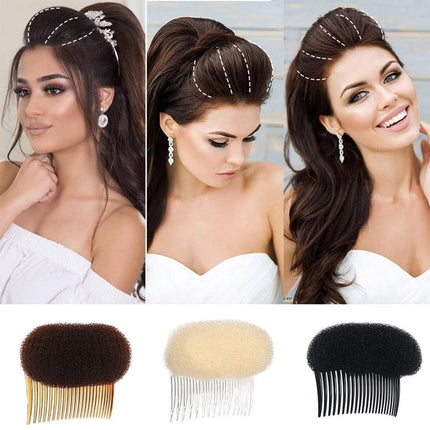 6PCS Combs Fluffy Hair Pad Heighten Hairpin Sponge Clips Forehead Heighten Women
