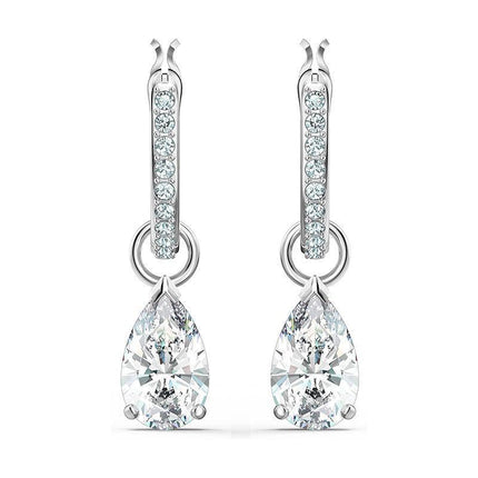Exquisite Teardrop Drop Earrings with Cubic Zirconia Accents
