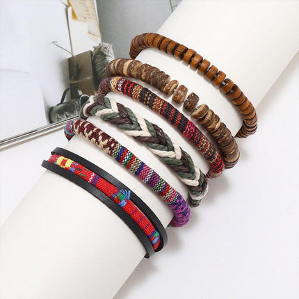 Handmade Bohemian Style Woven Bracelet Ethnic Womens Beaded Bracelet Adjustable