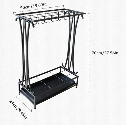 Home Umbrella Storage Rack Stand Organiser for Rain Gear Entryway Umbrella Shelf