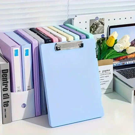 4pcs A4 File Folder Writing Pad Paper Clips Data Storage Organizer for Office