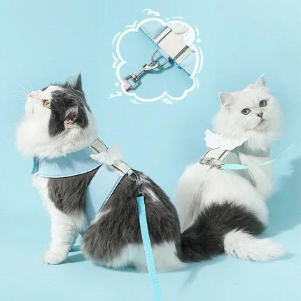 Pet Angel Wings Dog Vest Leash Cat Harness Anti-Break Walking Dog Leash Set