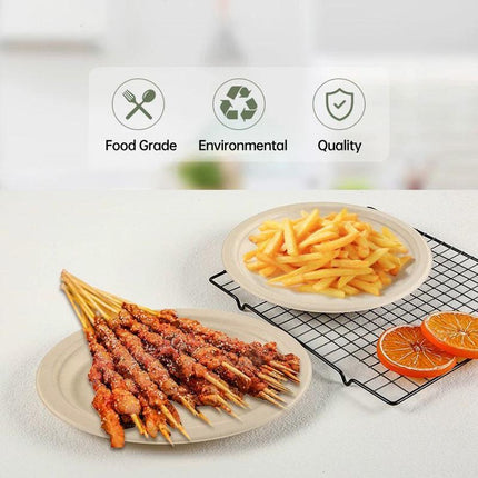 100x Biodegradable Sugarcane Paper Trays - Eco-Friendly & Durable for Food - Aimall