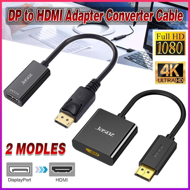 4K/1080p DisplayPort Display Port DP Male to HDMI Female Adapter Converter Cable - Aimall