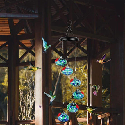 Hanging Hummingbird Feeder Outdoor Garden Nectar Dispenser Attracting Birds