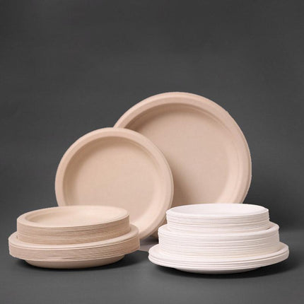 100x Biodegradable Sugarcane Paper Trays - Eco-Friendly & Durable for Food - Aimall