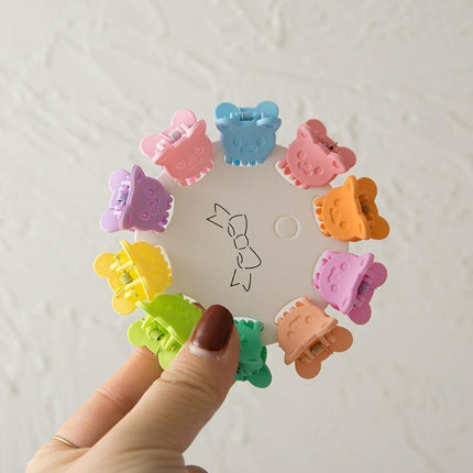 10Pcs Mini Hair Clips Girls Hairpin Clamps Plastic Claws Mix Colour Ladies Kids - Aimall