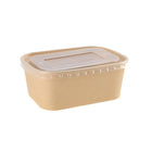 50pcs Eco Friendly Kraft Paper Food Containers Lunch Boxes for Picnic Takeout