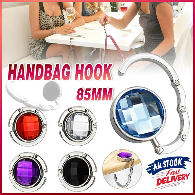 Portable Alloy Folding Table Hanger Foldable Purse Bag Holder Handbag Hook - Aimall