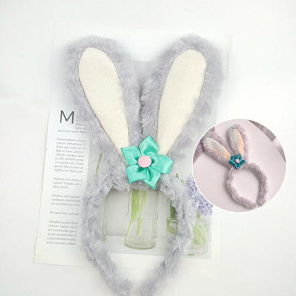 Cute Funny Rabit Headwear Lamb Wool Headband for Girls Kid Headbands Decor Party - Aimall