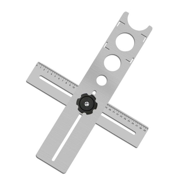 Universal Multifunctional Punch Positioner Hole Measuring Tool for Woodworking