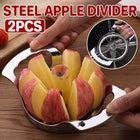2Pcs Apple Cutter Stainless Steel Fruit Divider for Household Apple Separator