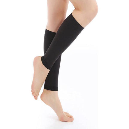 Compression Socks Leg Calf Foot Support Sleeve Relieve Varicose Veins Stockings Black - Aimall