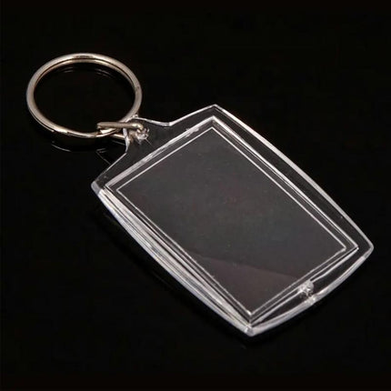 10PCS Clear Acrylic Photo Keyring - DIY Picture Frame Keychain Gifts - Aimall