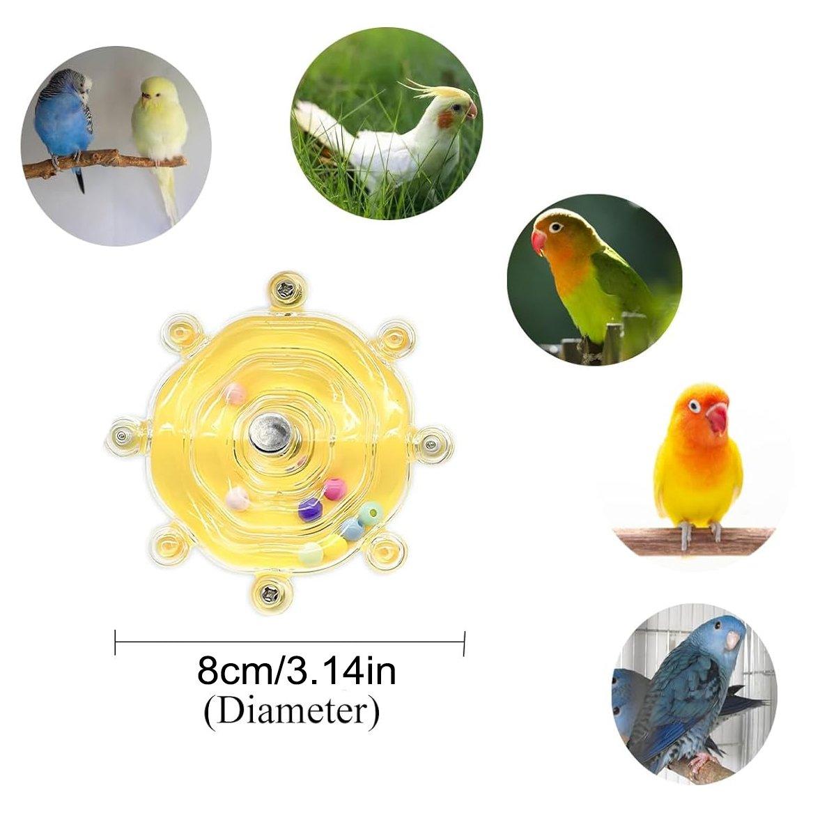 Interactive Parrot Computer Interactive Parrot Spinning Wheel Stress Relief Toy for Small Birds Du ...