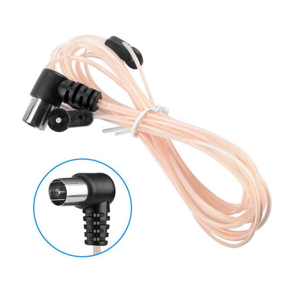 2m F-Type FM Antenna 75 Ohm Male Plug For Home Radio Stereo Signal Receiver Use
